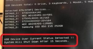 Usb device over current status detected что делать