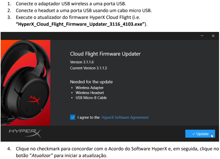 HyperX Cloud Flight - Download do atualizador de firmware