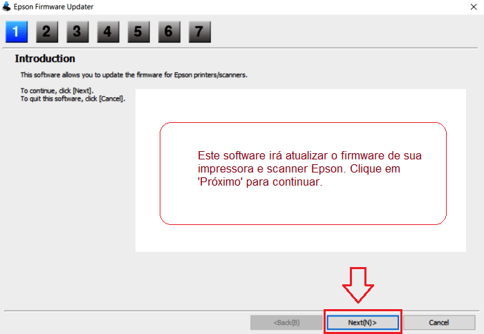 Software de atualização do Firmware