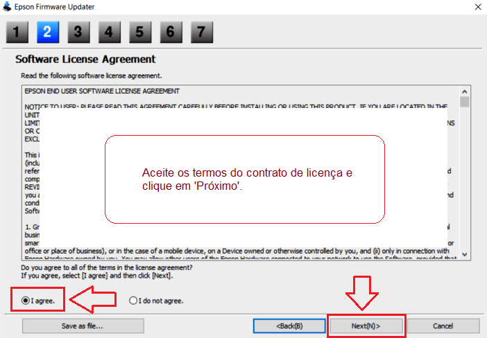 Software de atualização do Firmware