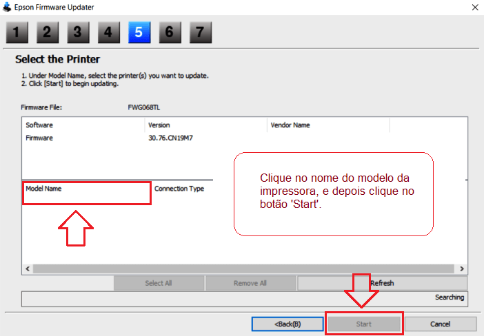 Software de atualização do Firmware