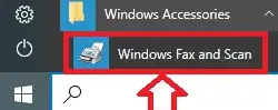 Fax e Scanner do Windows