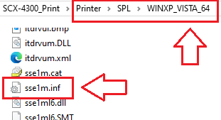 Localize o arquivo sse1m.inf